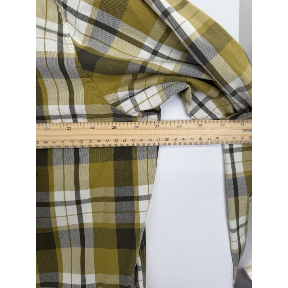 5.11 Tactical Flannel Shirt Mens 2XL yellow and olive Plaid Snap Button Up - Picture 7 of 10